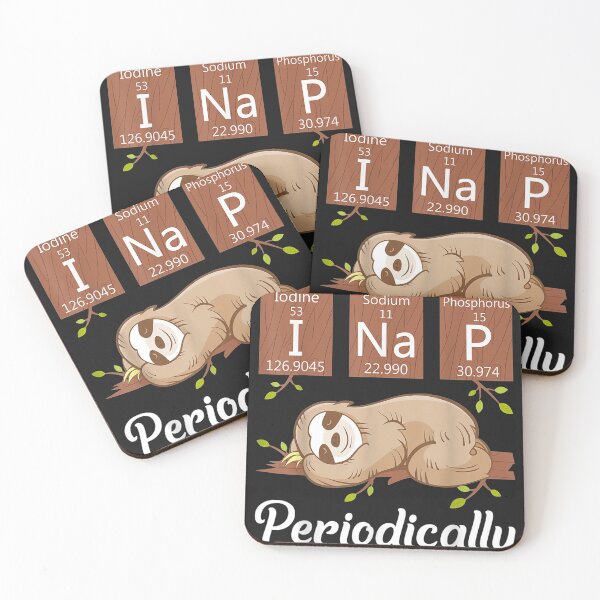 Item preview, I Nap Periodically Funny Chemistry Lazy Sloth designed and sold by harolhaw.