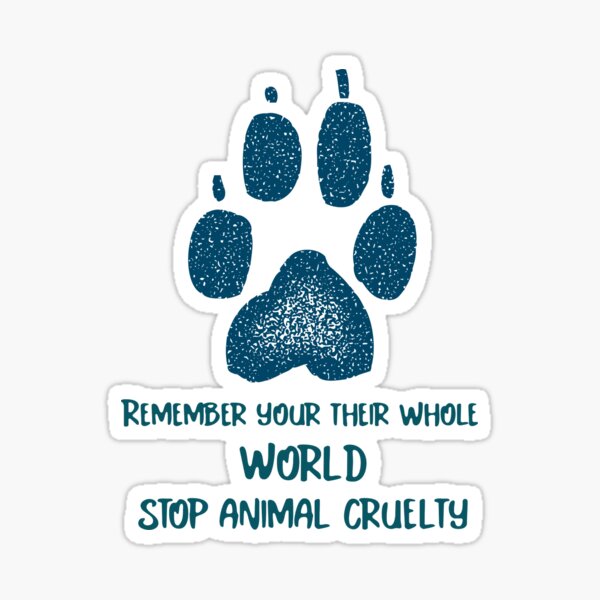 Vista previa del artículo con la obra «Detener la crueldad animal», diseñado y vendido por jrenterprise.
