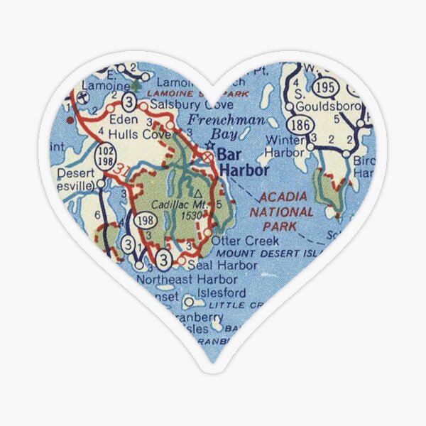 Artikel-Vorschau von Bar Harbor ME Vintage Map, designt und verkauft von Southwestsky.