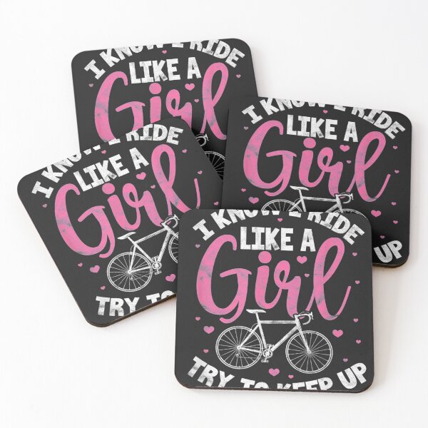 Item preview, Girl Try To Keep Up Mountain Bike designed and sold by harolhaw.