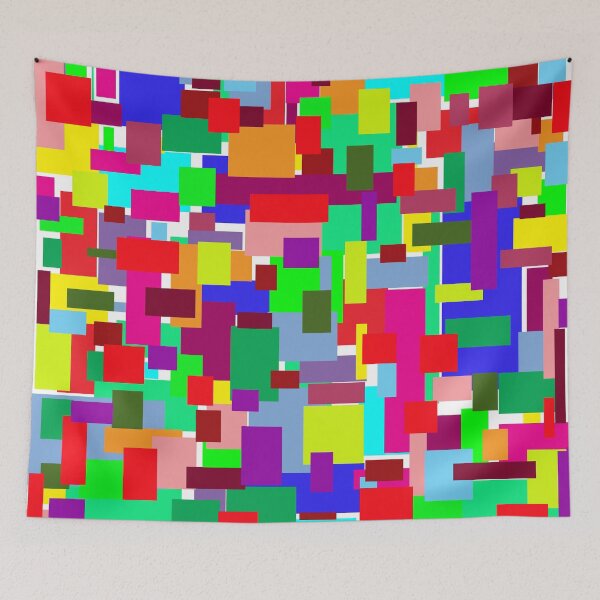 Aperçu de l'œuvre abstract  rainbow geo créée et vendue par fiart.