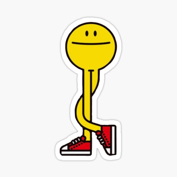 Item preview, OPEN MINDED yellow smiley face w sneakers design  designed and sold by alexismadethis.