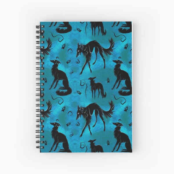 Vista previa del artículo con la obra «Spoopy Silken Dogs en Aqua», diseñado y vendido por LauraGarabedian.