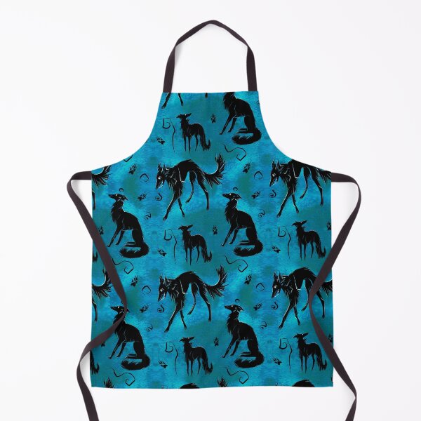 Item preview, Spoopy Silken Dogs in Aqua designed and sold by LauraGarabedian.