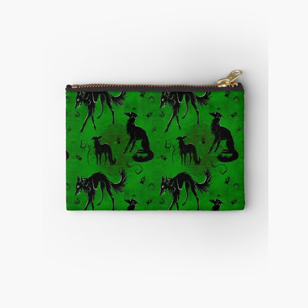 Item preview, Spoopy Silken Dogs in Bright Green designed and sold by LauraGarabedian.
