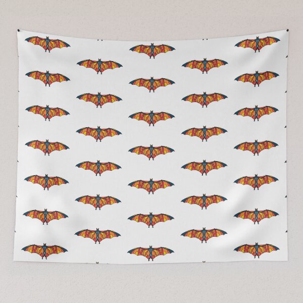 Item preview, Halloween Geometric Bat - Red Blue - Trick or Treat designed and sold by Geometricshow.