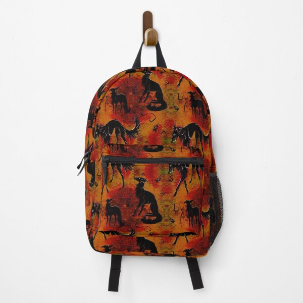 Item preview, Spoopy Silken Dogs in Fiery Pumpkin designed and sold by LauraGarabedian.