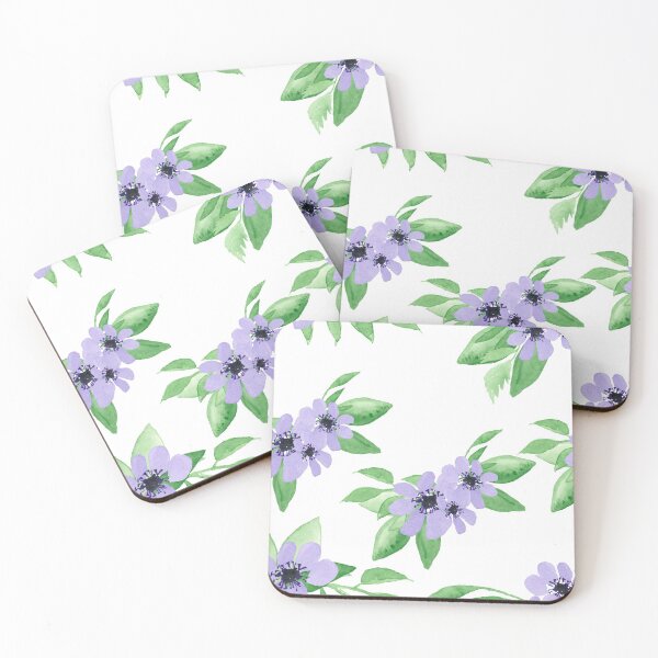 Item preview, Purple Floral Watercolor Pattern designed and sold by LoA-Lady.