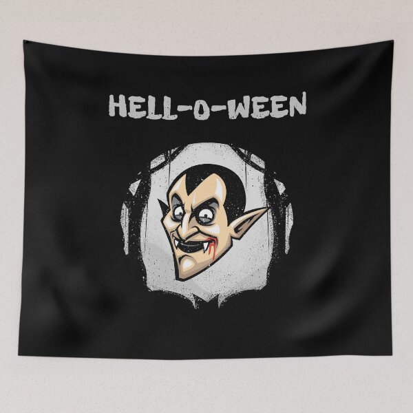 Item preview, Hell-o-Ween Vampire Design designed and sold by TeeZoneZtore.