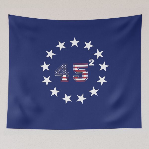 Item preview, Donald Trump 45 Squared Betsy Ross Stars Patriotic USA Flag designed and sold by tronictees.