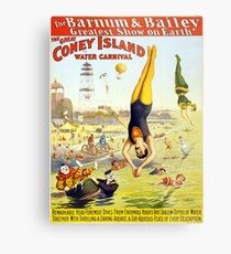Vintage Coney Island Circus Water Carnival Metal Print