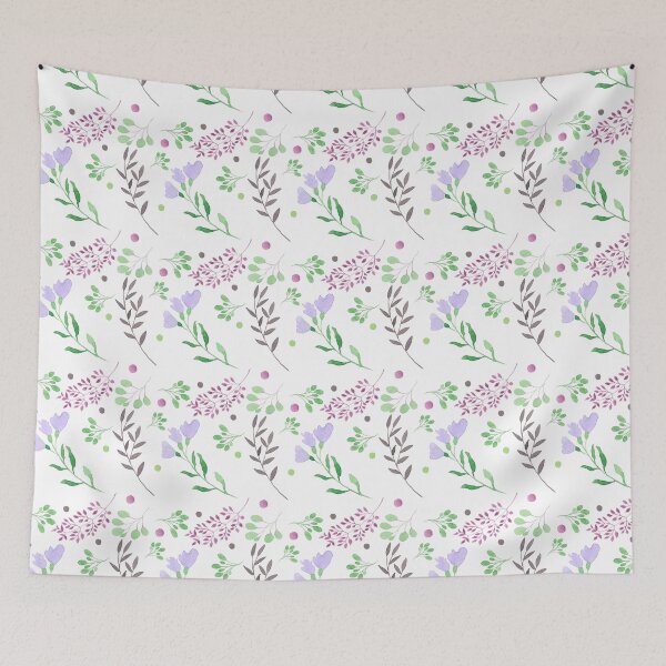 Item preview, Purple Floral Watercolor Pattern designed and sold by LoA-Lady.