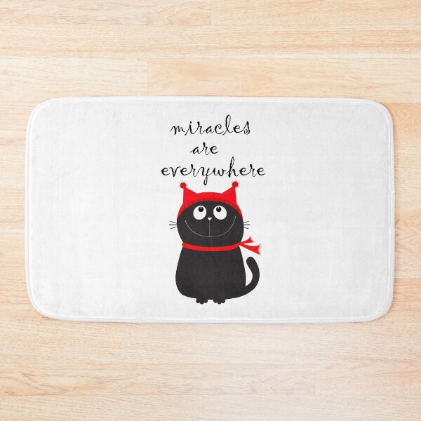 Item preview, Cute Xmas Outfit With an Adorable Black In Red Hat Cat Christmas Gift - Cat Kitten Lovers Xmas New Year Apparel designed and sold by FunnySunny T-Shirts.