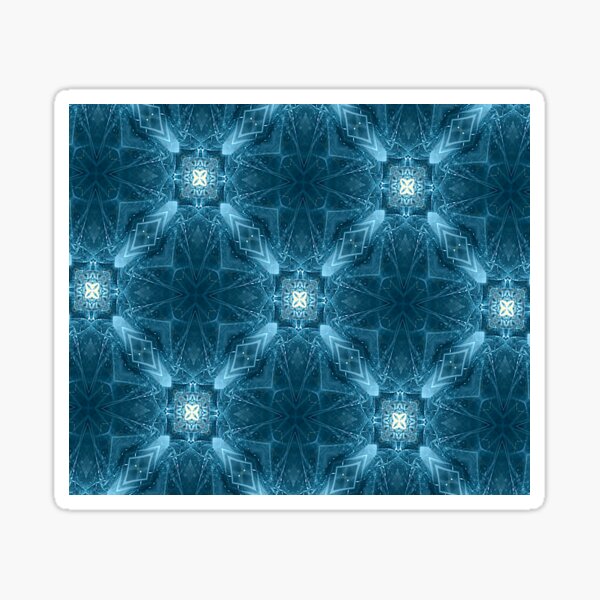 Blue and White Tile Art Sticker