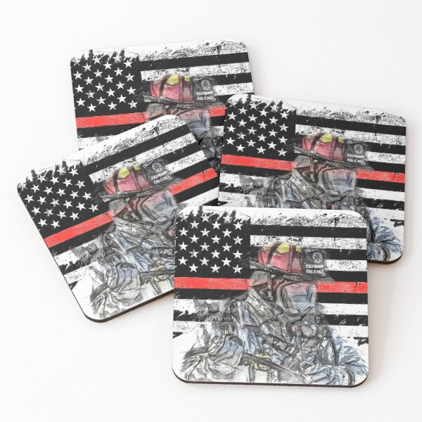 Item preview, Patriotic Firefighter Thin Red Line American Flag Tee designed and sold by clrphotography1.