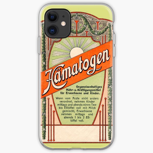 Vintage Circular German Drug Label iPhone Soft Case