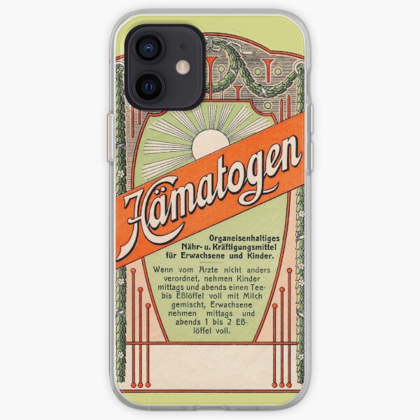 Vintage Circular German Drug Label iPhone Soft Case