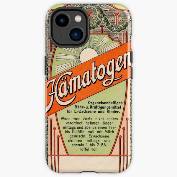 Vintage Circular German Drug Label iPhone Tough Case