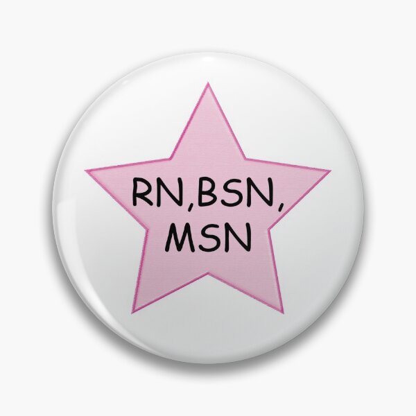 Artikelvorschau, Registered Nurse, BSN, MSN mit Pink Star entworfen und verkauft von ArtsyRabbit.