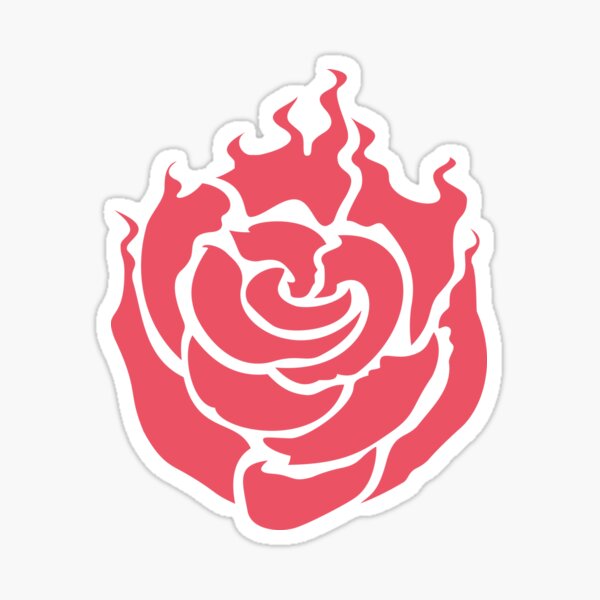 Ruby Rose emblem (red, small) Sticker