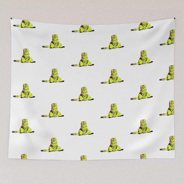 Item preview, cute funny yellow cat designed and sold by TravelTemple.