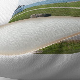 Alternate view of Ship Watching at East End Park Throw Pillow