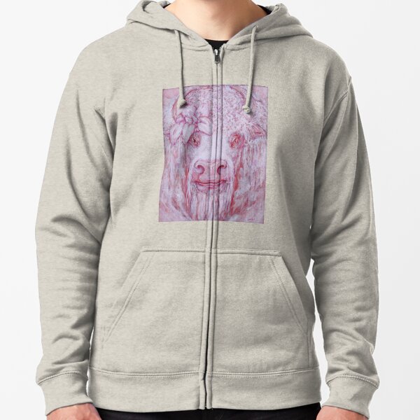 Courting the Great White Buffalo Zipped Hoodie