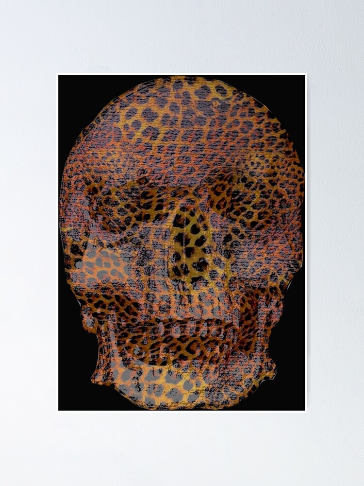 “Leopard Print Skull” Poster by Tudor-Cavalier | Redbubble