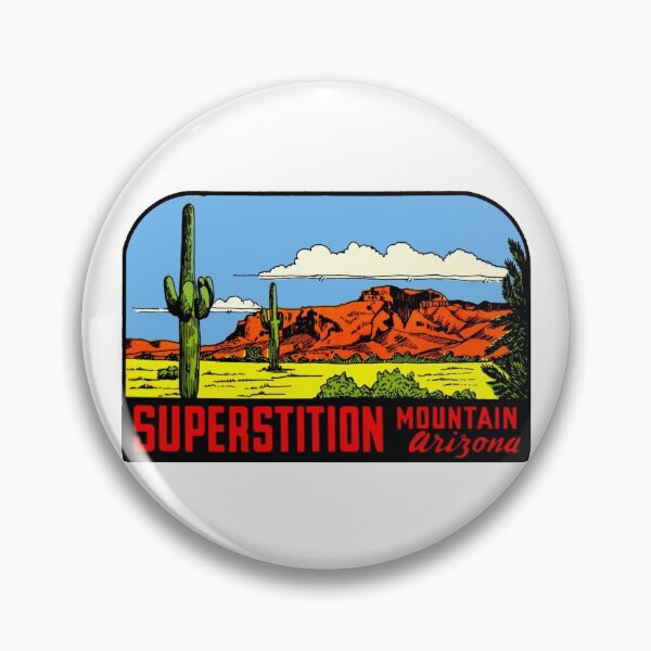 Item preview, Superstition Mountains Arizona Vintage Travel Decal designed and sold by hilda74.
