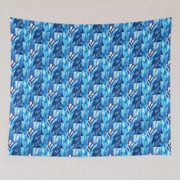 Item preview, Passionate Dance Silhouette In Blue Watercolor V designed and sold by Irina Sztukowski.