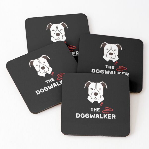 Item preview, The DogWalker Red and Black Funny Parody Dog Walker Dog Walking designed and sold by RKSDesigns.