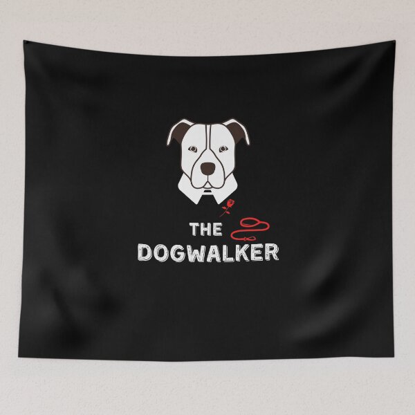 Item preview, The DogWalker Red and Black Funny Parody Dog Walker Dog Walking designed and sold by RKSDesigns.