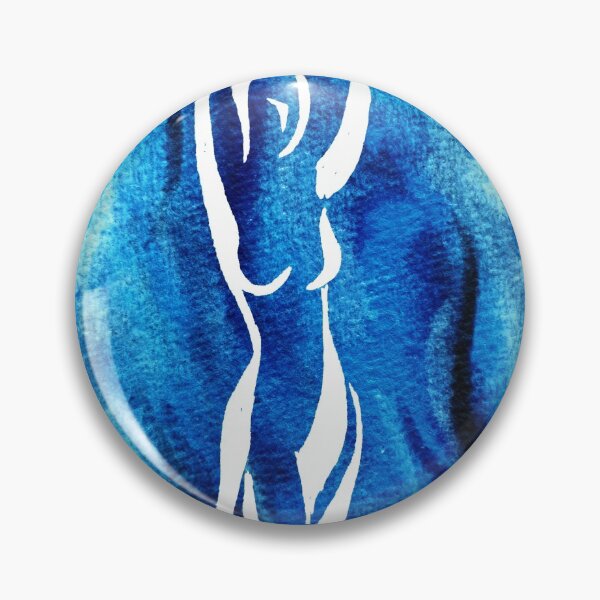 Artikelvorschau, Leidenschaftliche Tanzsilhouette im blauen Aquarell VII entworfen und verkauft von Irina Sztukowski.