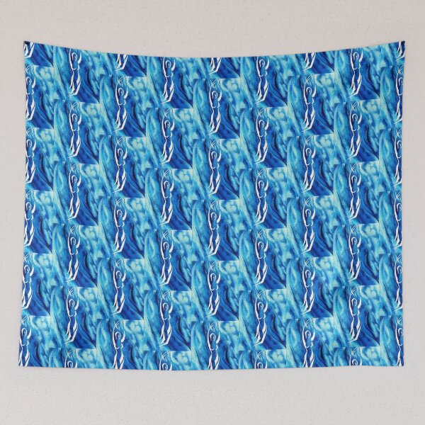 Item preview, Passionate Dance Silhouette In Blue Watercolor VII designed and sold by Irina Sztukowski.
