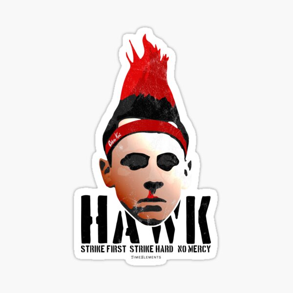 Hawk Cobra Kai W Sticker By Filippobassano Redbubble