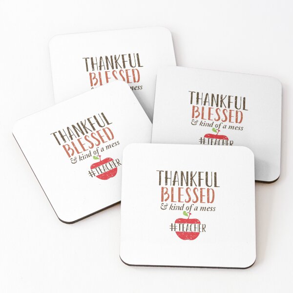 Item preview, Thankful Blessed and Kind of a Mess Teacher Fall Autumn Teacher thanksgiving teacher gifts Idea designed and sold by clothesy7.