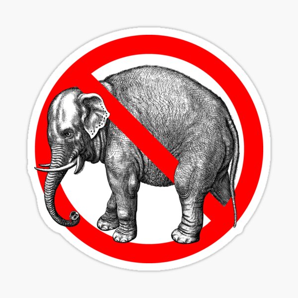 Item preview, Not Republican - Elephant designed and sold by notstuff.