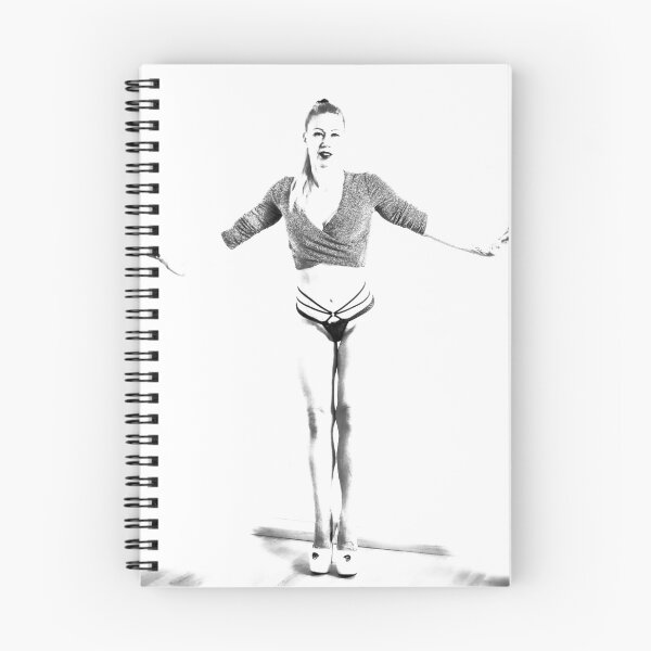 Item preview, Beautiful woman fitness model posing, hi-key black and white designed and sold by Ninnudez.