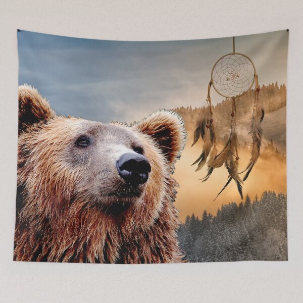 Item preview, Grizzly Bear and Dream Catcher designed and sold by Erika Kaisersot.