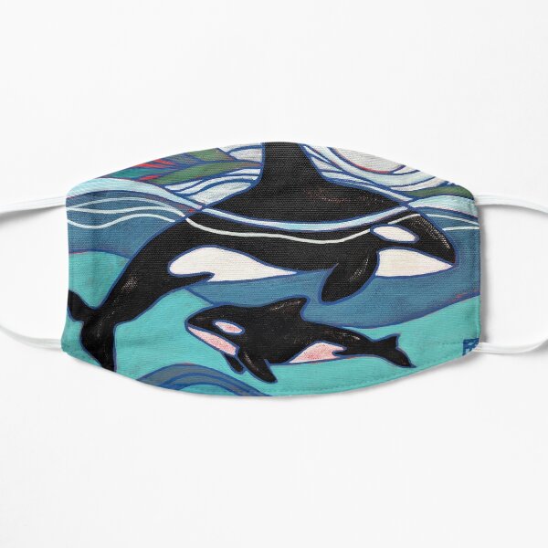 Orca Baby and Mama Flat Mask