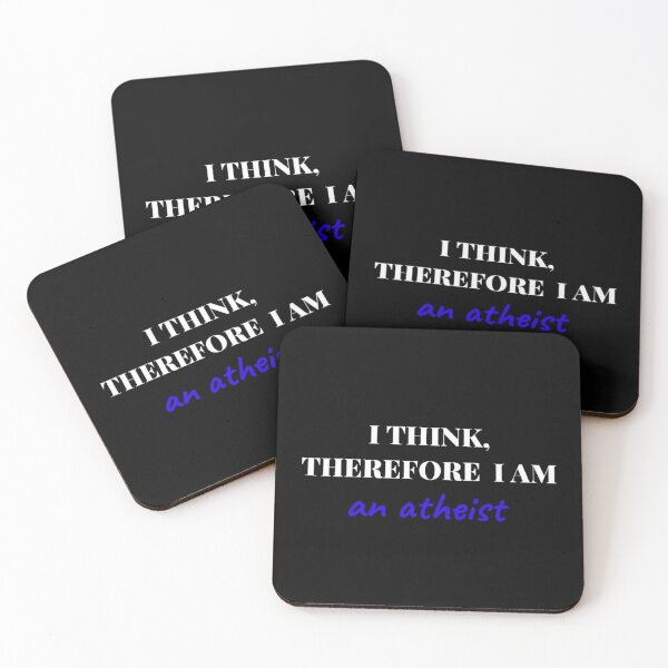 Item preview, I THINK, THEREFORE I AM (an atheist) designed and sold by DotorEaon.