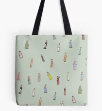 Jane Austen characters - green Tote Bag