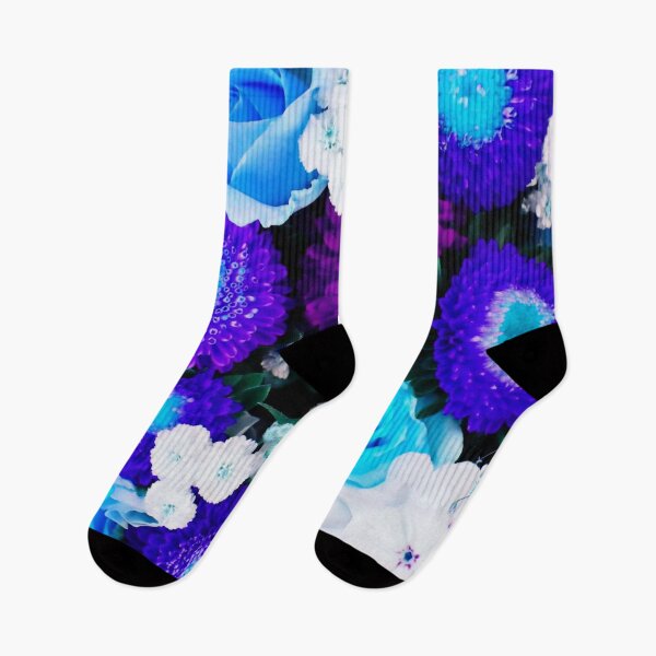Item preview, Vibrant Flower Pattern With Blue and Purple Tones Hues designed and sold by Mary Riley.