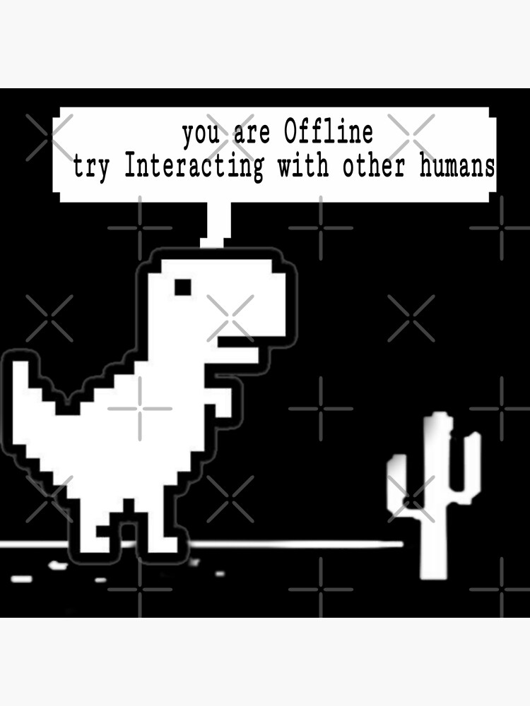 You are offline Try: Interacting with other humans  Pullover Hoodie for  Sale by zeusy5