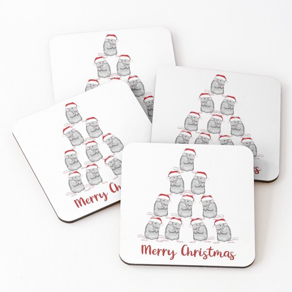 Item preview, Cute Rat Santa Christmas Tree Design Xmas & New Year Gift Merry Christmas Wishes  designed and sold by FunnySunny T-Shirts.