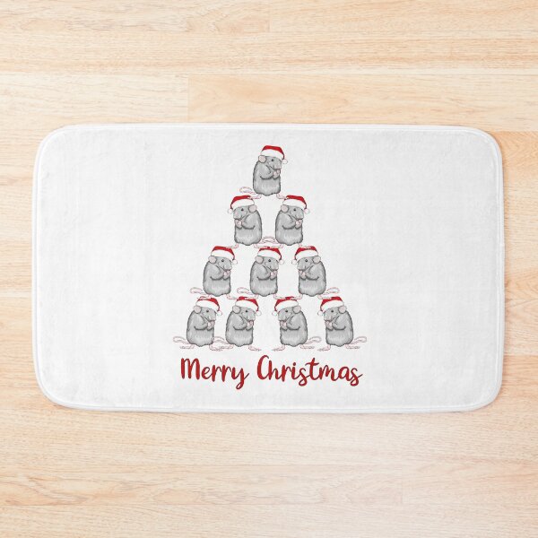 Item preview, Cute Rat Santa Christmas Tree Design Xmas & New Year Gift Merry Christmas Wishes  designed and sold by FunnySunny T-Shirts.