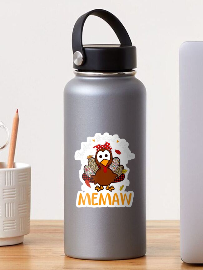 One Thankful Meemaw Leopard Turkey Thanksgiving Meemaw Gift T-Shirt