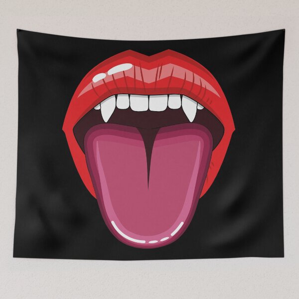 Item preview, Vampire lips with tongue designed and sold by Kamiri.
