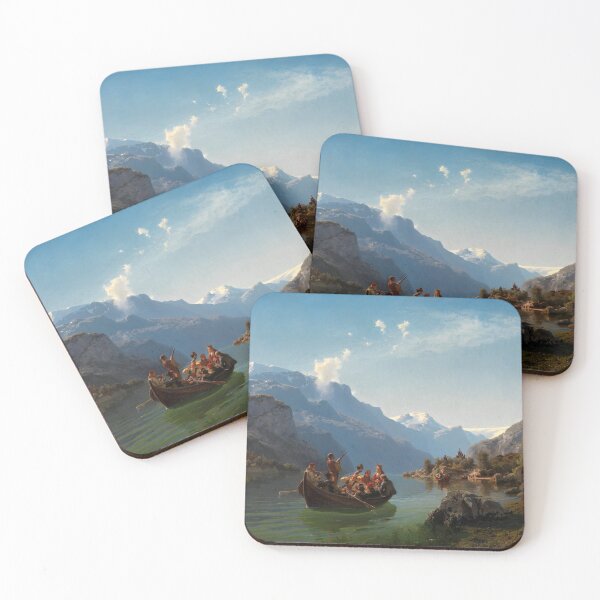 Item preview, Bridal Procession on the Hardangerfjord - Hans Gude - 1848 designed and sold by CJET.