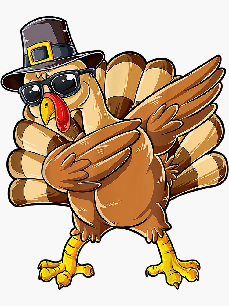 Happy Thanksgiving - Turkey Football' Sticker